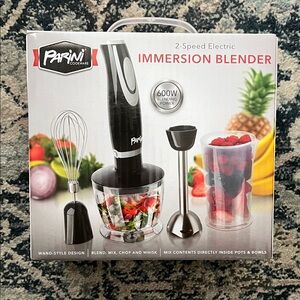 Parini Black 2-Speed Electric Immersion Blender